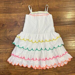 Mini Boden scalloped tiered dress